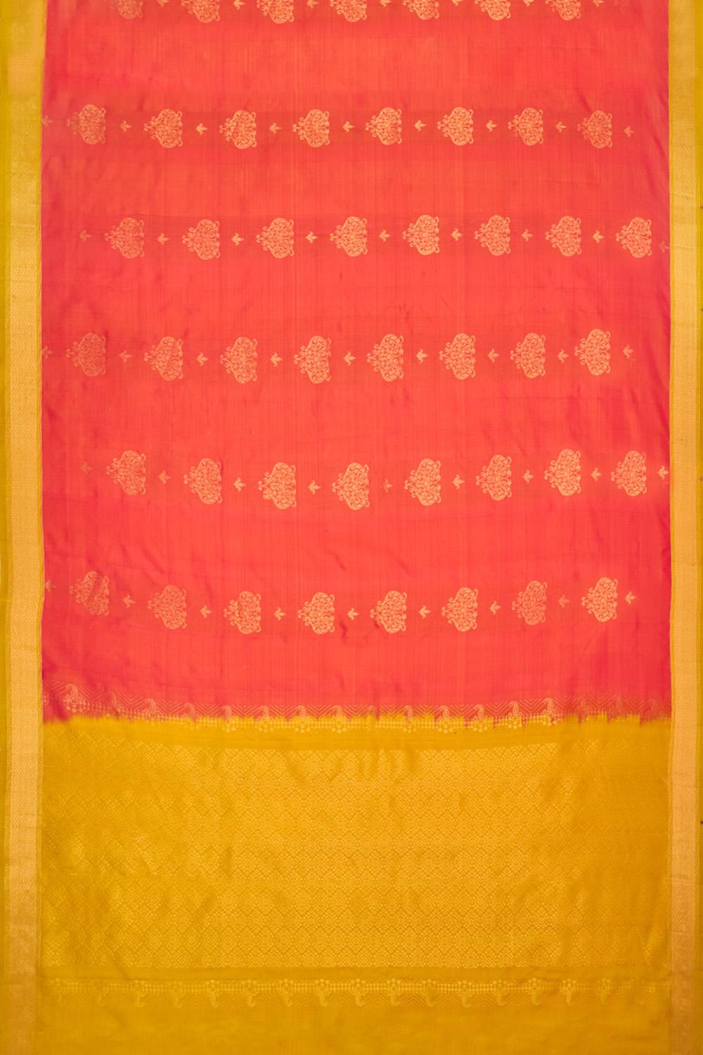 Pink Woven Kanjivaram Inspired Design Pure Silk Saree