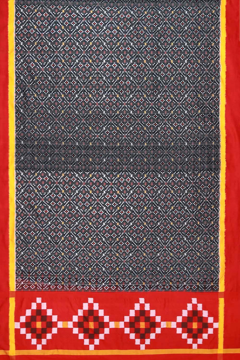Black Pochampalli Pure Silk Ikat Saree